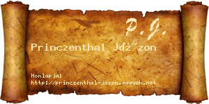 Princzenthal Jázon névjegykártya